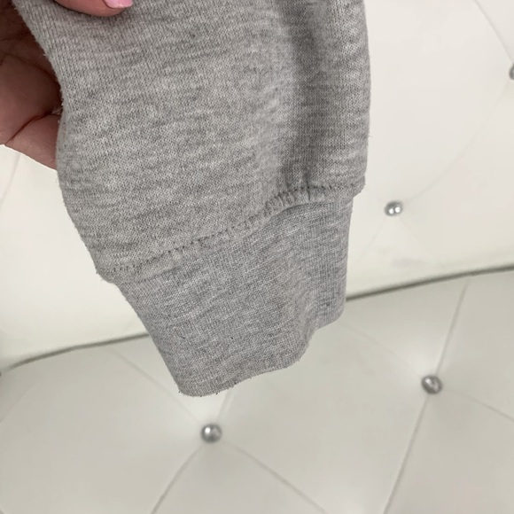 Pretty Little Thing Heather Marled Gray Graphic Oversized Hooded Sweatshirt S - Picture 7 of 10